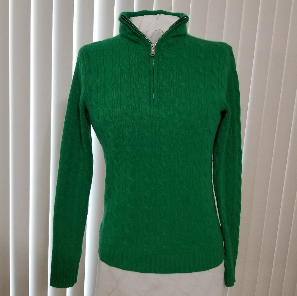 Ralph Lauren cashmere Cable Knit Halfzip